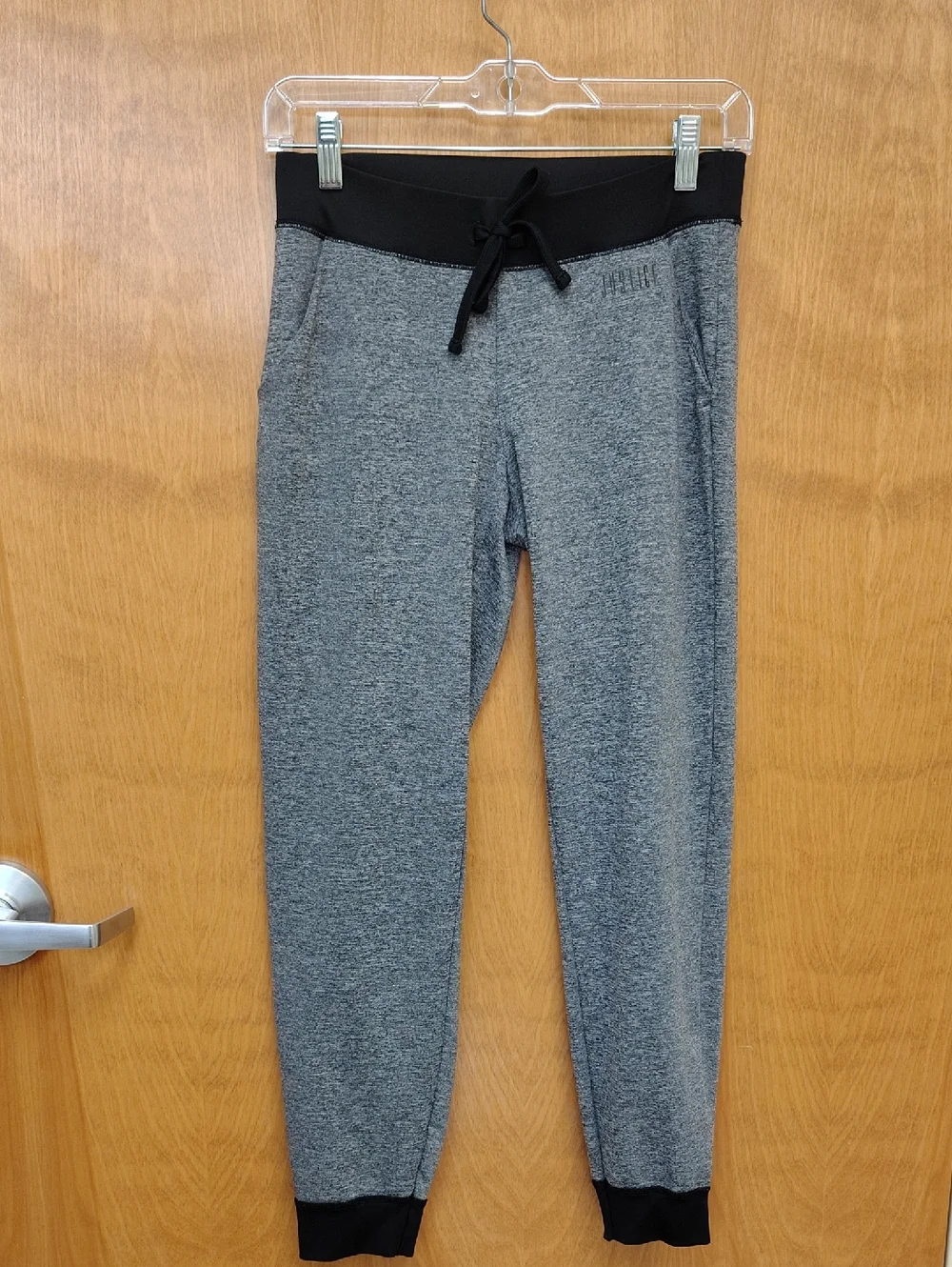 Justice Gray and Black Activewear Leggings